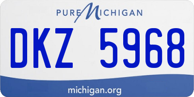 MI license plate DKZ5968