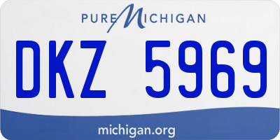 MI license plate DKZ5969
