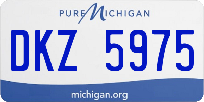 MI license plate DKZ5975