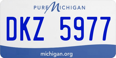 MI license plate DKZ5977
