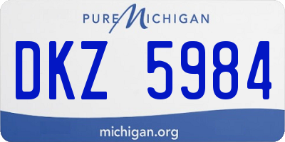 MI license plate DKZ5984