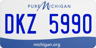 MI license plate DKZ5990