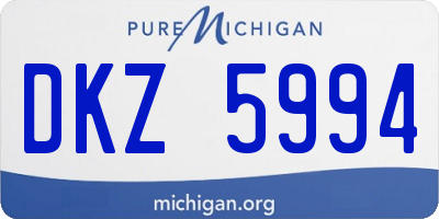 MI license plate DKZ5994