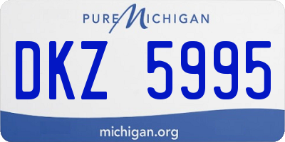 MI license plate DKZ5995