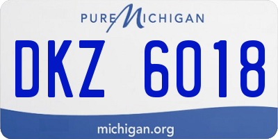 MI license plate DKZ6018