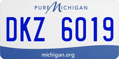 MI license plate DKZ6019