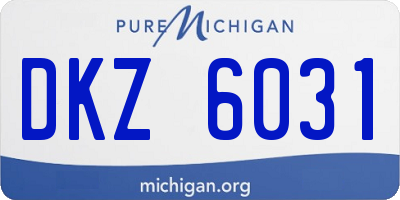 MI license plate DKZ6031