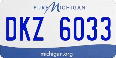 MI license plate DKZ6033