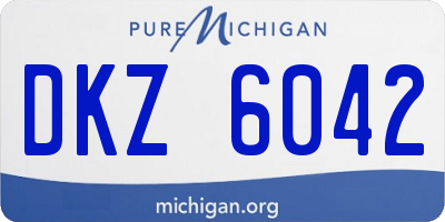 MI license plate DKZ6042