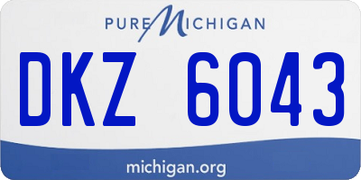 MI license plate DKZ6043