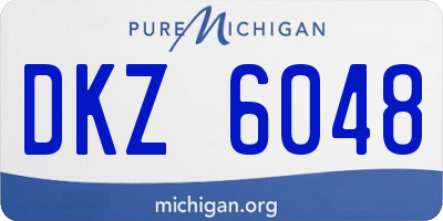 MI license plate DKZ6048