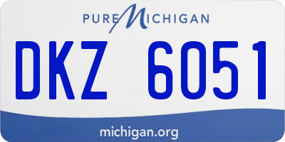 MI license plate DKZ6051