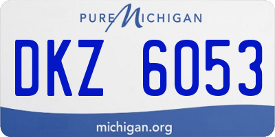 MI license plate DKZ6053