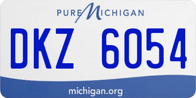 MI license plate DKZ6054