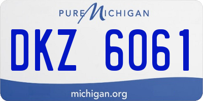 MI license plate DKZ6061