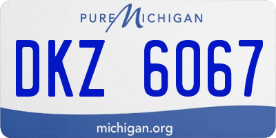 MI license plate DKZ6067