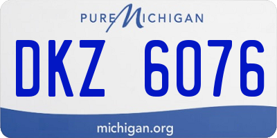 MI license plate DKZ6076