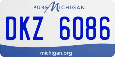 MI license plate DKZ6086