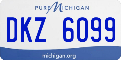MI license plate DKZ6099