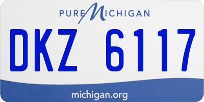 MI license plate DKZ6117