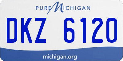 MI license plate DKZ6120
