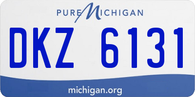 MI license plate DKZ6131