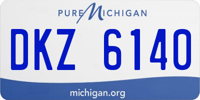 MI license plate DKZ6140