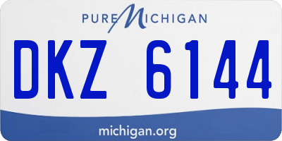 MI license plate DKZ6144