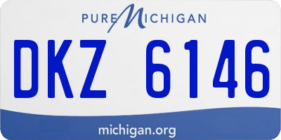 MI license plate DKZ6146