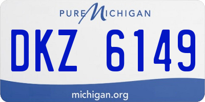 MI license plate DKZ6149