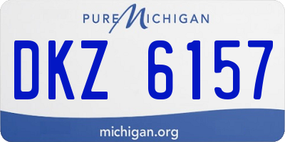 MI license plate DKZ6157