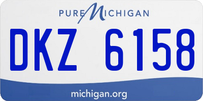 MI license plate DKZ6158