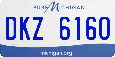MI license plate DKZ6160