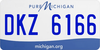 MI license plate DKZ6166