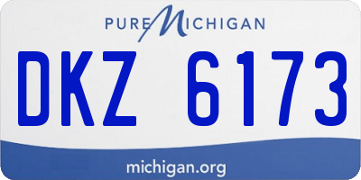 MI license plate DKZ6173