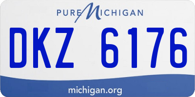 MI license plate DKZ6176