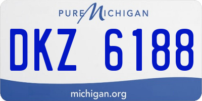 MI license plate DKZ6188