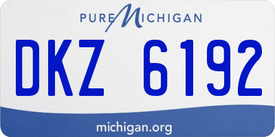 MI license plate DKZ6192