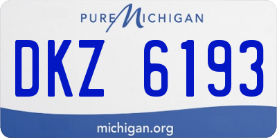 MI license plate DKZ6193