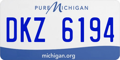 MI license plate DKZ6194