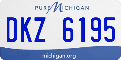 MI license plate DKZ6195