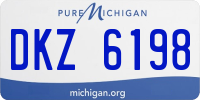 MI license plate DKZ6198