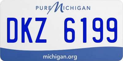 MI license plate DKZ6199