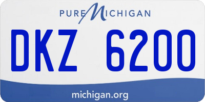 MI license plate DKZ6200
