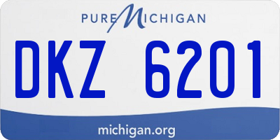 MI license plate DKZ6201