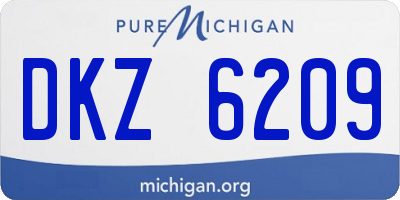 MI license plate DKZ6209