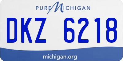 MI license plate DKZ6218