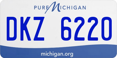 MI license plate DKZ6220