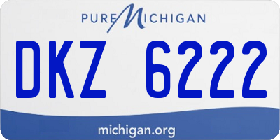MI license plate DKZ6222
