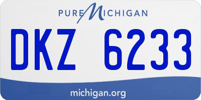 MI license plate DKZ6233